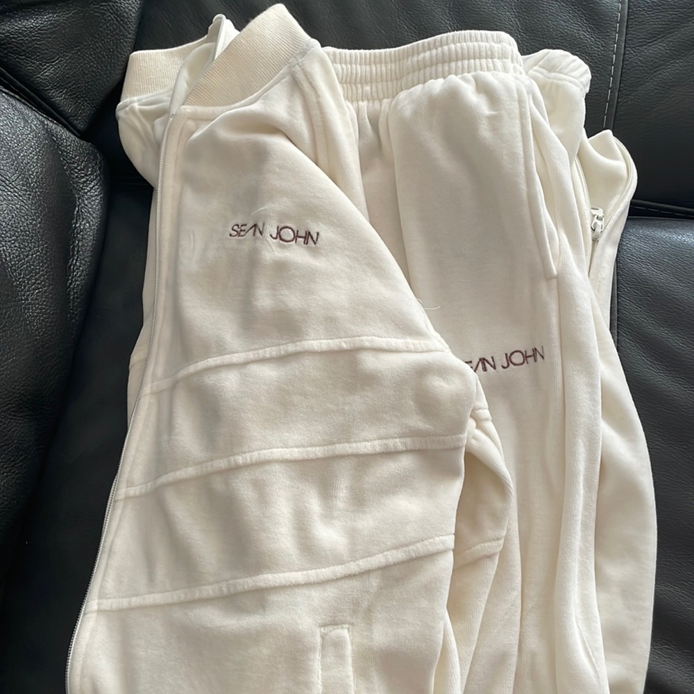 Old school Sean John velour track suit